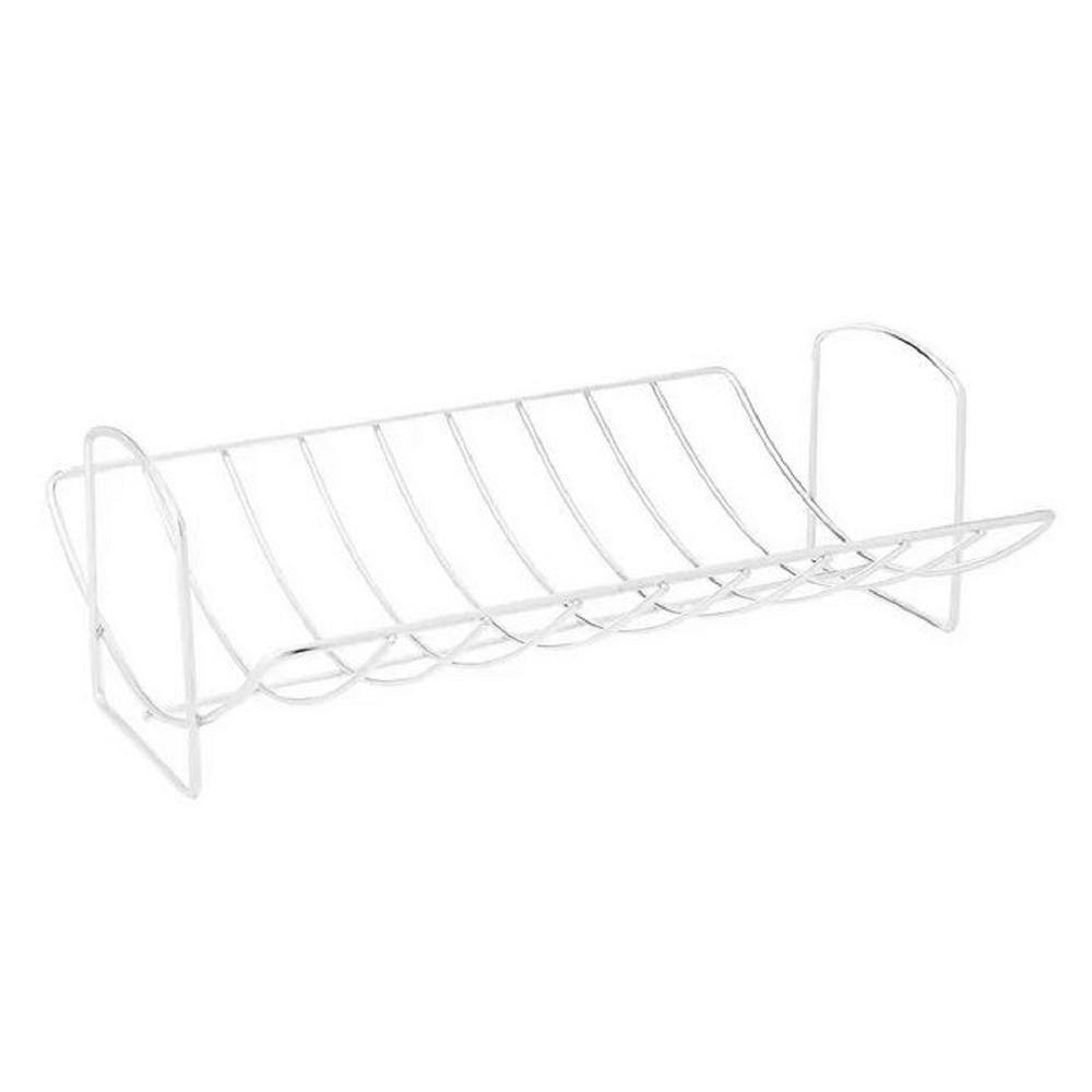 16 in. Stainless Steel Heavy-Duty Rectangular Roasting Rack Hassle Free with Riveted Handle - Hercitys