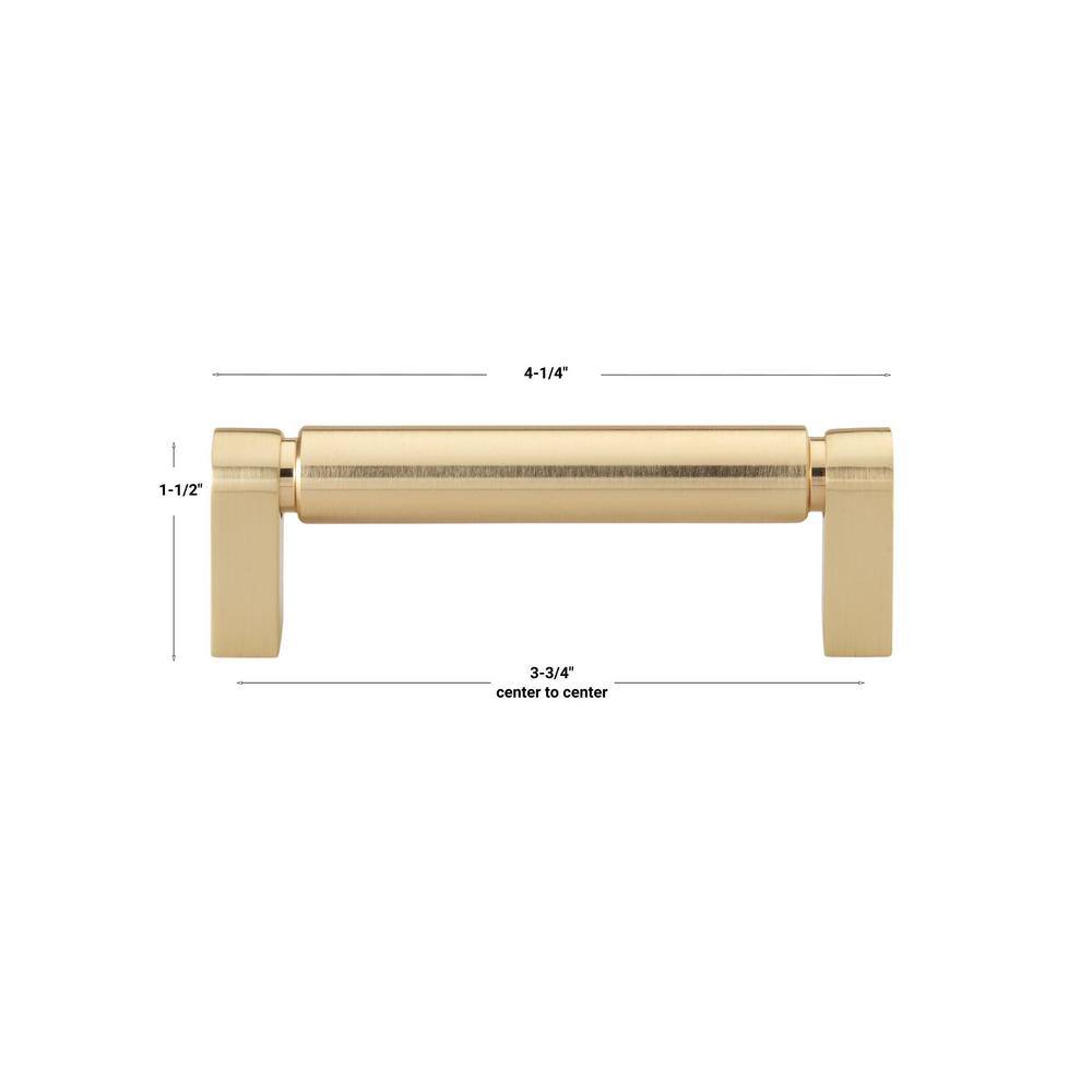3-3/4 in. Center to Center Champagne Gold Smooth Bar Pull – 4787-96-CHPG - Hercitys