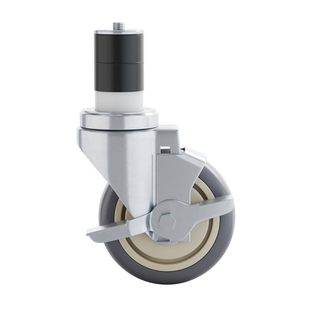 4 in. Stainless Steel Kitchen Prep Table Caster Wheels Set of 4 - Hercitys