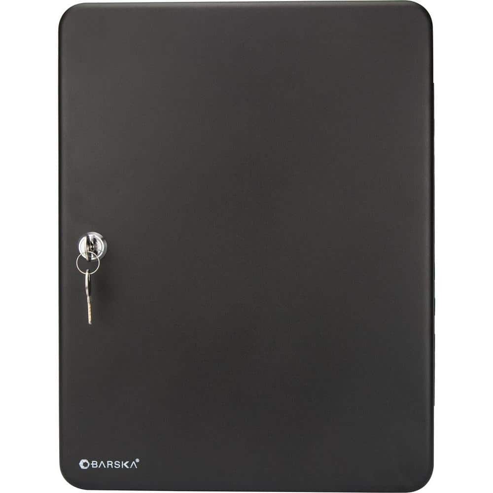 48-Position Steel Key Lock Box Safe with Key Lock, Black - Hercitys