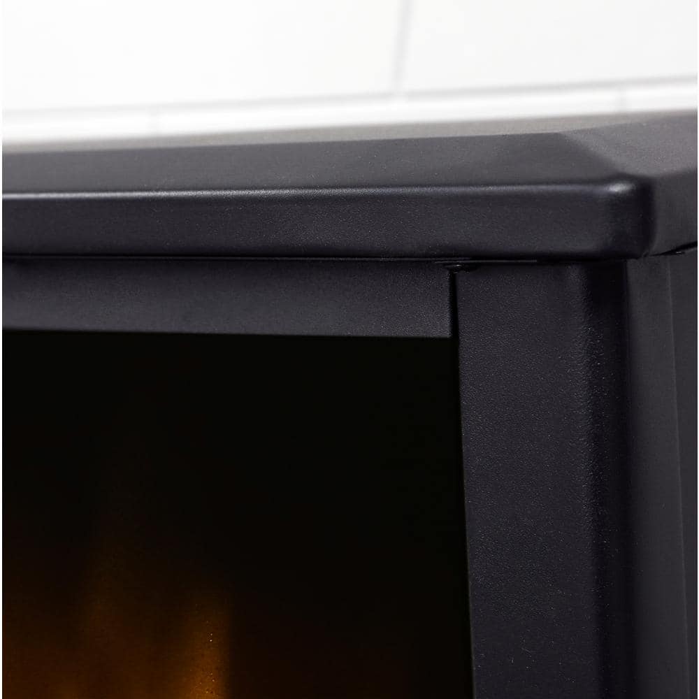 15 in. Freestanding Electric Fireplace in Black - Hercitys