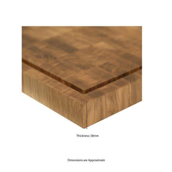16 in. L x 12 in. W x 1.25 in. Thick End Grain Acacia Reversible Cutting Board - Hercitys