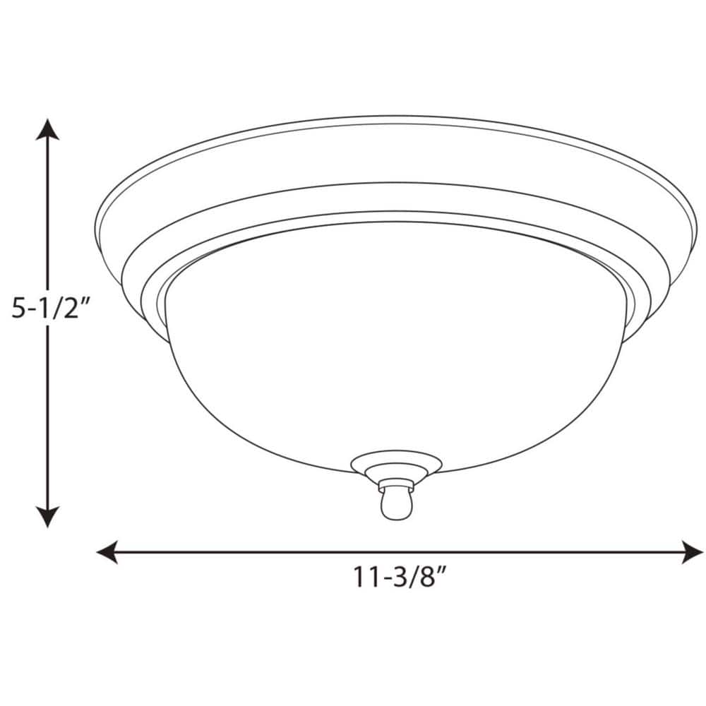 1-Light Brushed Nickel Flush Mount with Etched Glass - Hercitys