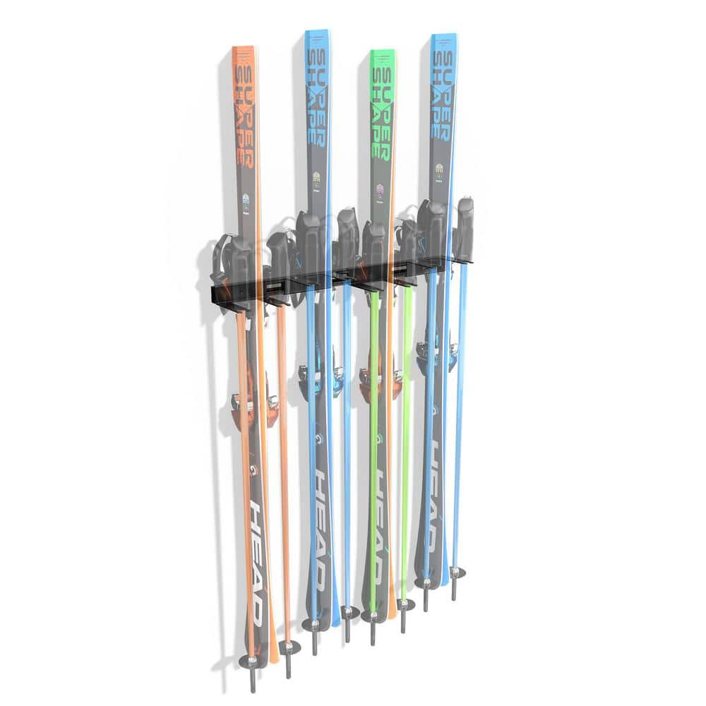4- Skis Wall Mounted Storage Racks - Hercitys