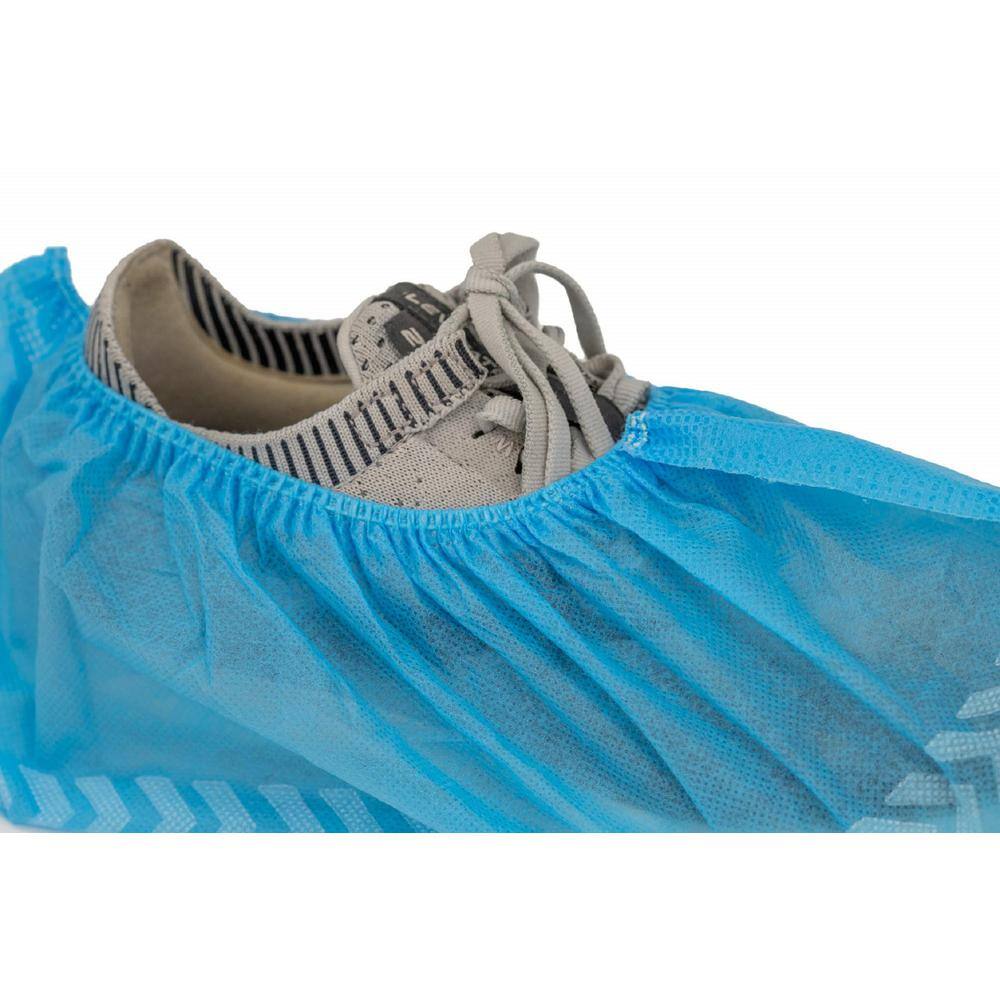 240-Pieces, Blue, Kleen Walk Non-Woven Disposable Shoe Covers, Non-Slip, Anti-Skid - Hercitys
