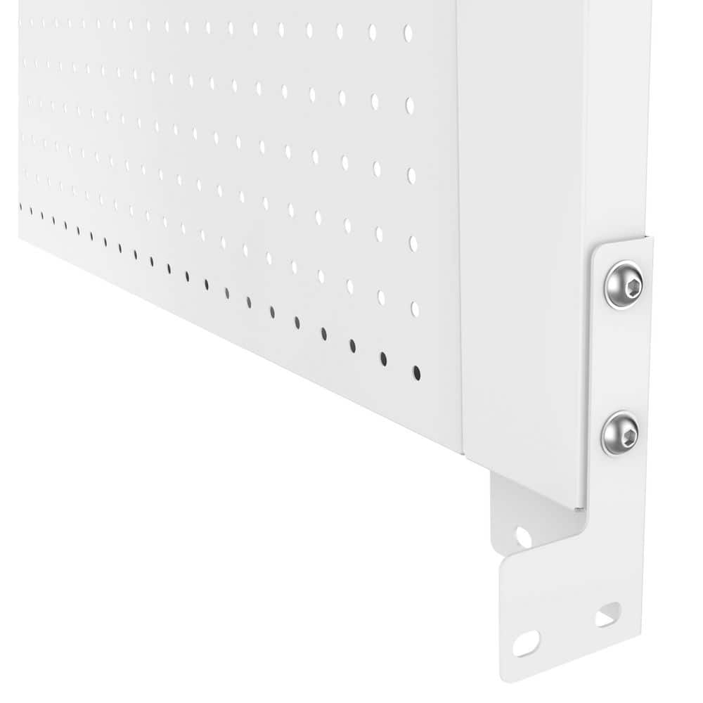 46 in. Gloss White Steel Pegboard Attachment - Hercitys