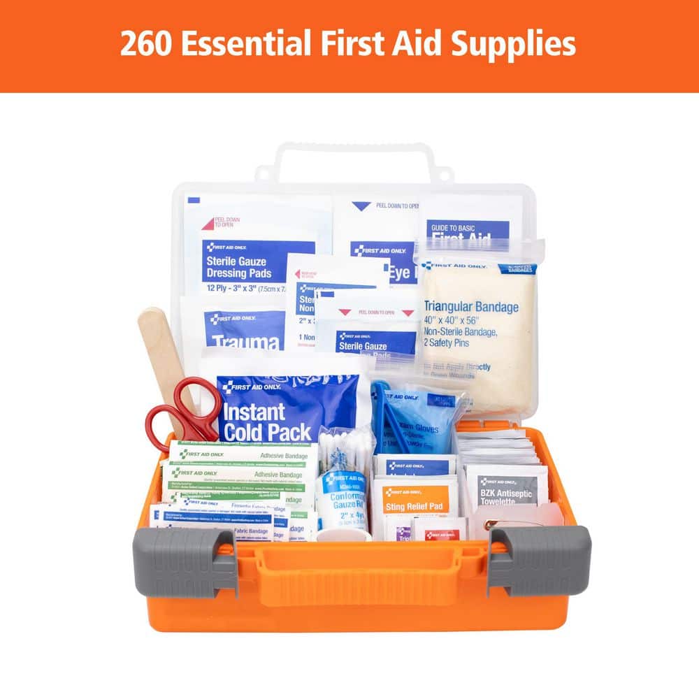 260-Piece OSHA Plastic First Aid Kit - Hercitys