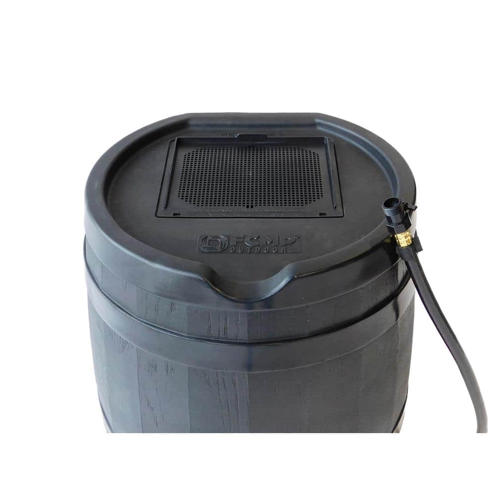 45 Gal. RC45 Rain Barrel, Black - Hercitys