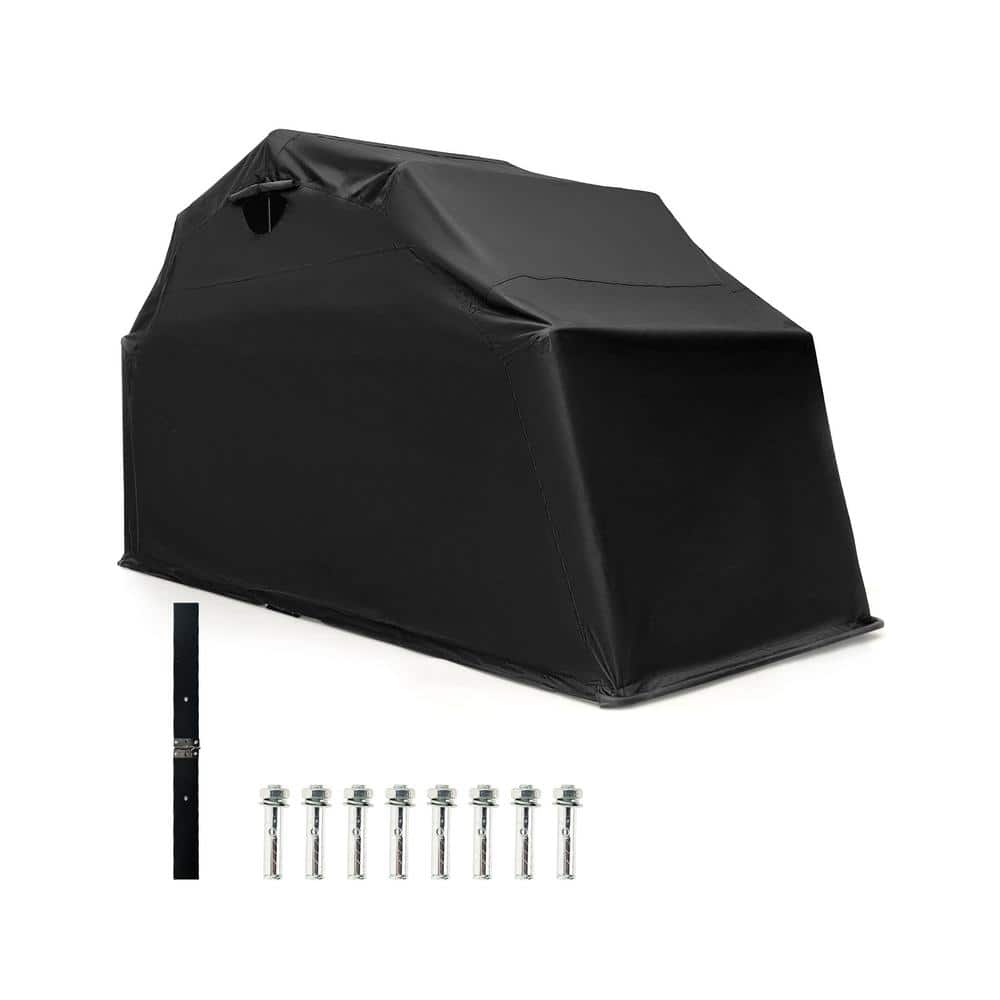 11.2 ft. x 4.5 ft. x 6.3 ft. Motorcycle Garage Outdoor Waterproof Motorbike Storage Tent with Cover - Hercitys