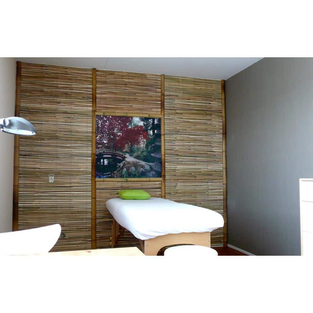 36 in. Bamboo Slat Rolled Garden Fence - Hercitys