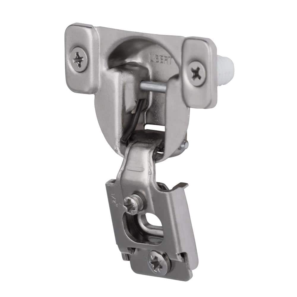 5 Pair Face Frames 35 mm 105-Degree 1/2 in. Overlay Nickel Cabinet Hinge (10 Pieces) - Hercitys