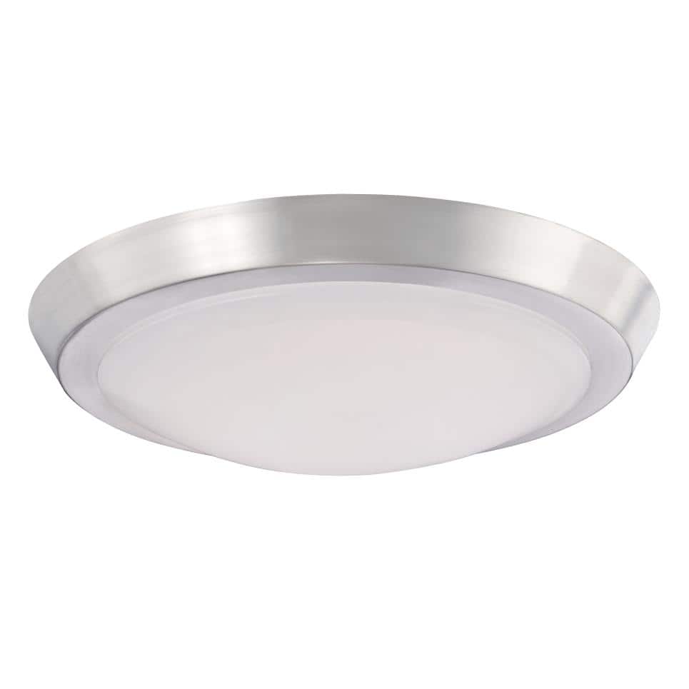 20-Watt Brushed Nickel Integrated LED Flush Mount - Hercitys