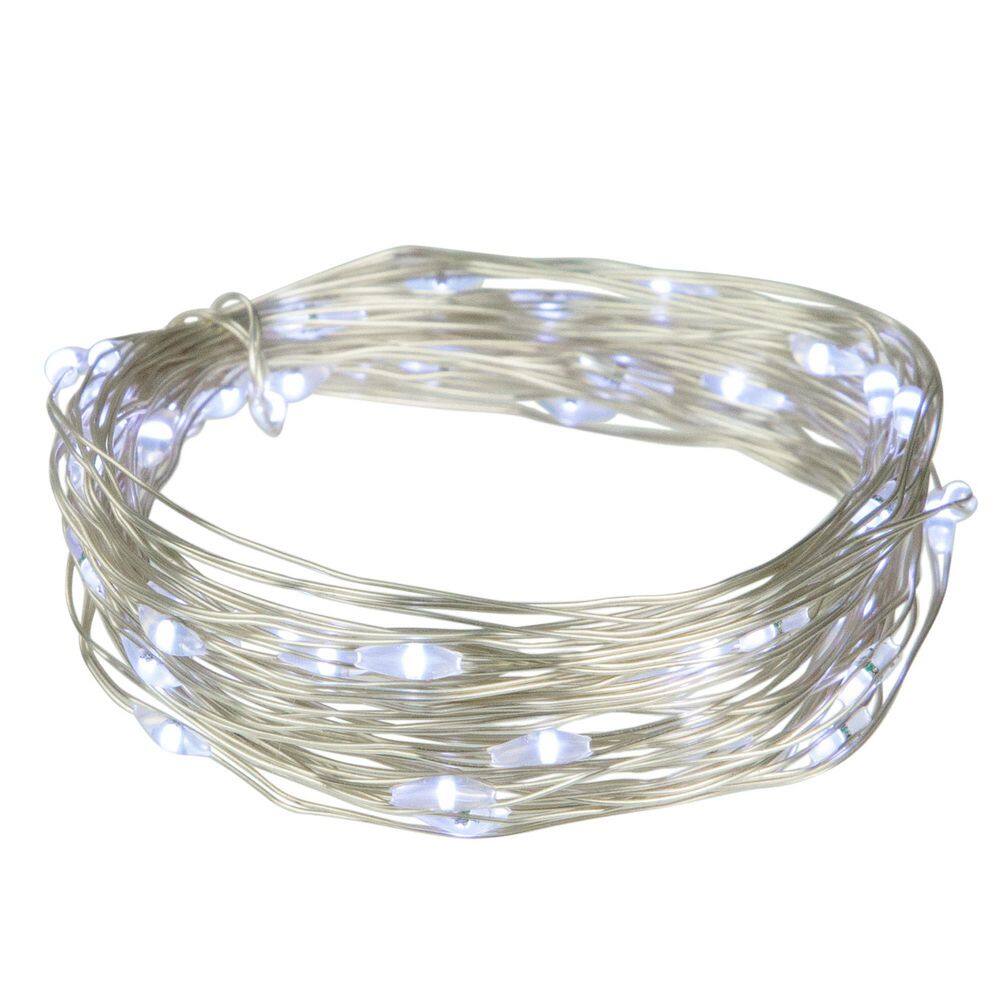 100-Light LED Pure White Micro Fairy Lights with 16.25 ft. Copper Wire - Hercitys