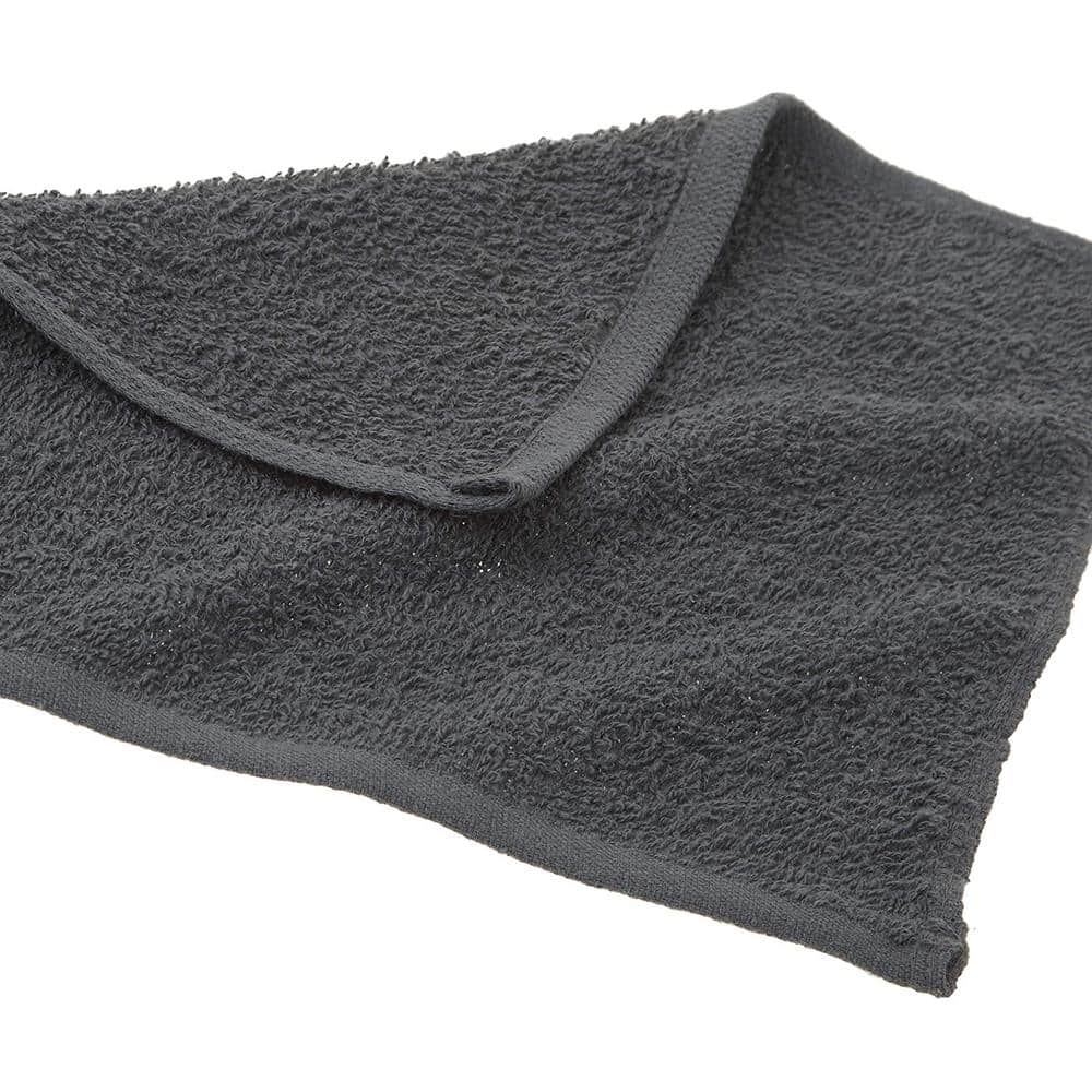 12 in. x 12 in. Gray Microfiber Washcloths (48-Pack) - Hercitys