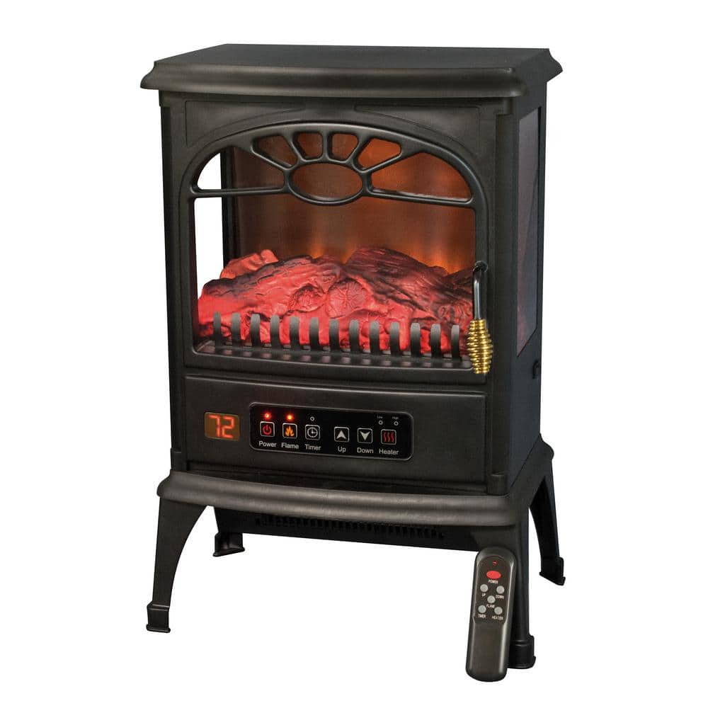 1500W Large Room 3-Sided Mobile Electric Infrared Stove Heaters (Pair) - Hercitys