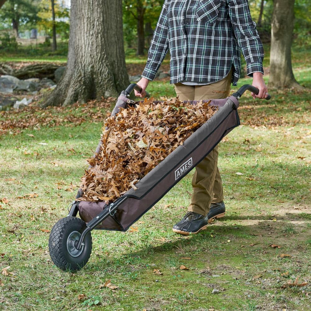 5 cu. ft. Foldable Garden Cart Wheelbarrow - Hercitys