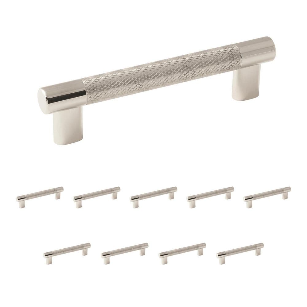 10-Pack Esquire 5 1/16 in.  128 mm  Polished Nickel/Stainless Steel Drawer Pulls - Hercitys