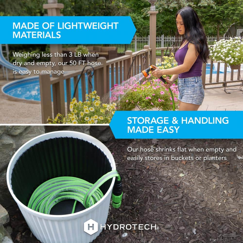 5/8 in. Dia x 50 ft. Flexible FlatJacket Garden Water Hose - Hercitys