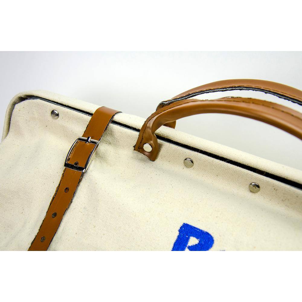 24 in. Canvas Tool Bag with Leather Bottom - Hercitys