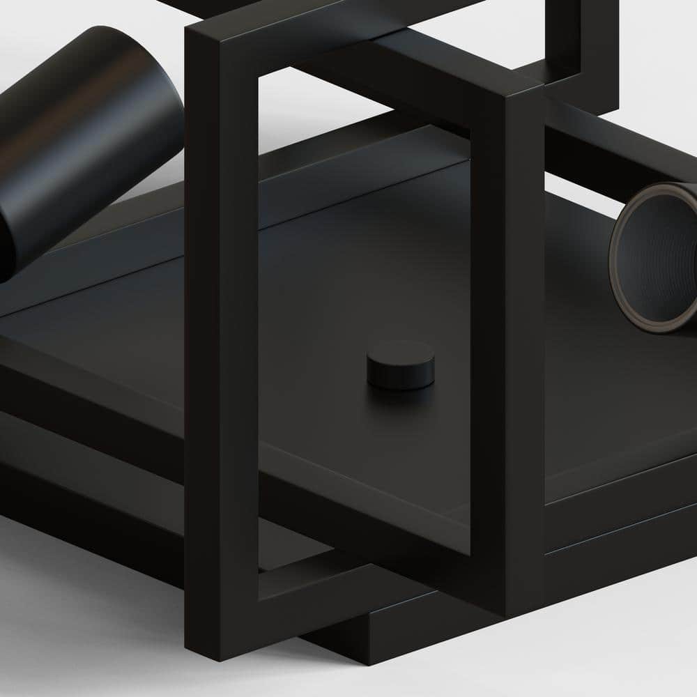 11.5 in. 2-Light Black Flush Mount Ceiling Fixture - Hercitys