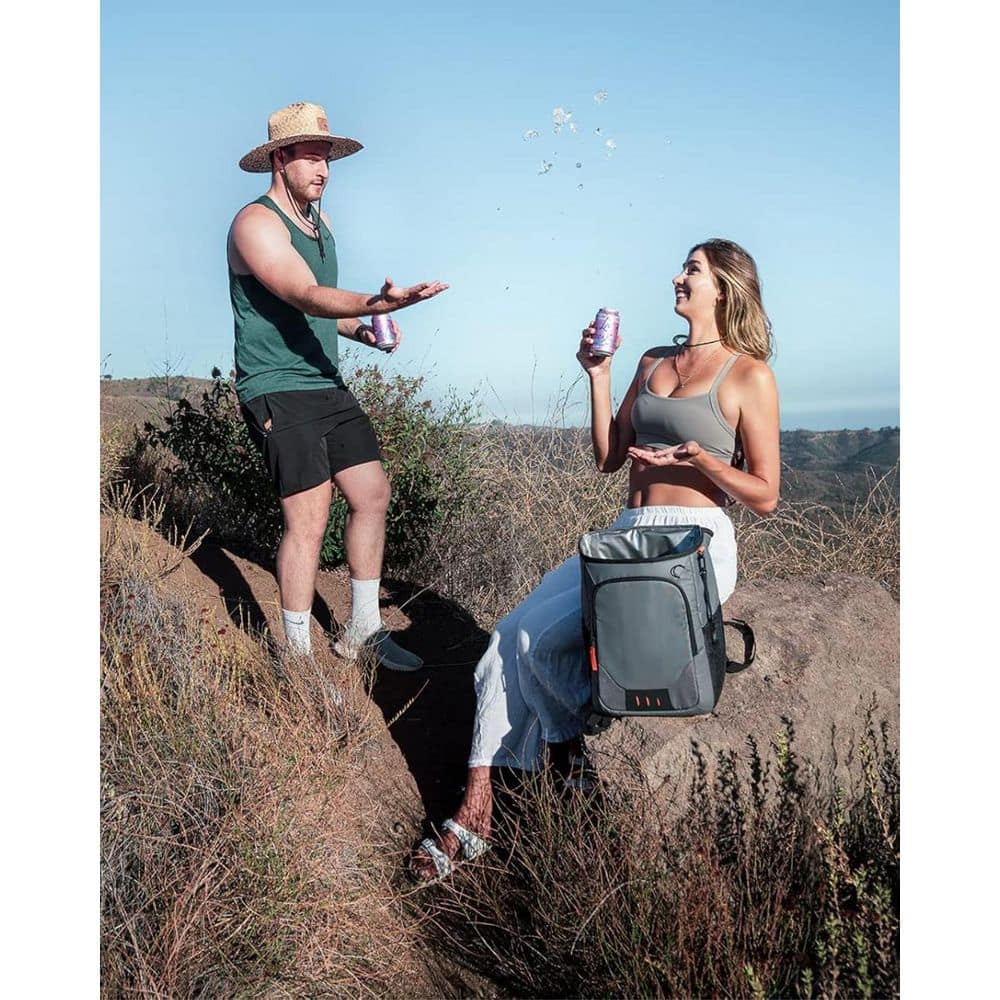 22 qt. Insulated Backpack Cooler Leak Proof 30/45 Cans 2 Compartments Thermal Bag Portable Lightweight for Travel - Hercitys