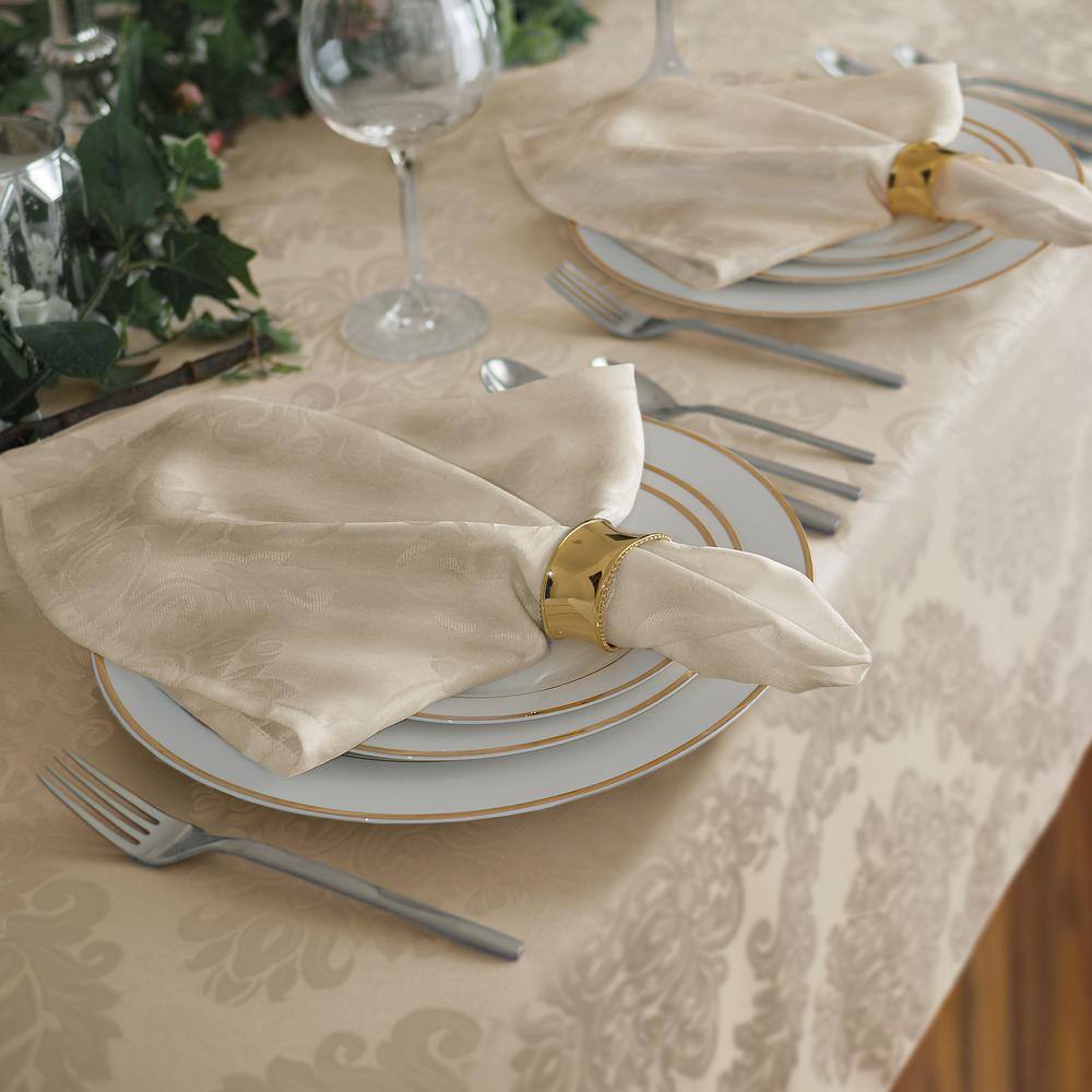 17 in. W x 17 in. L Barcelona Damask Antique Fabric Napkins (Set of 4) - Hercitys