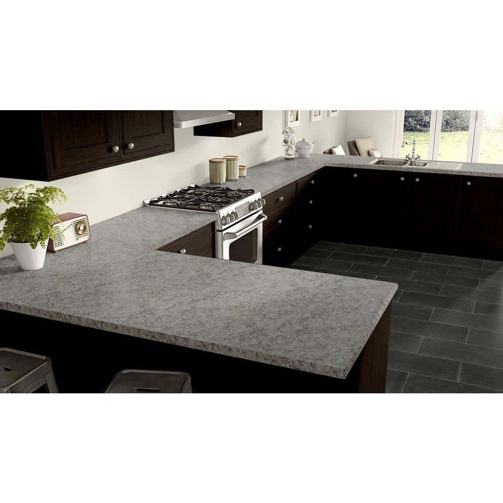 5 ft. x 12 ft. Laminate Sheet in White Juparana with Standard Fine Velvet Texture Finish - Hercitys