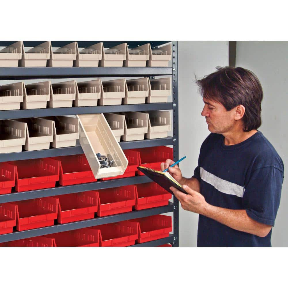 4 In. Economy 3.98 Qt. Shelf Bin in Black (20-Pack) - Hercitys