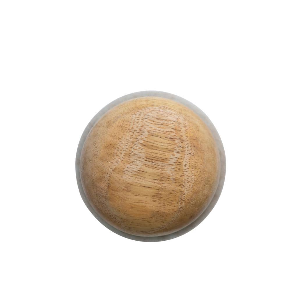 3 in. x 3.25 in. Beige Modern Marble Canister with Wood Lid - Hercitys
