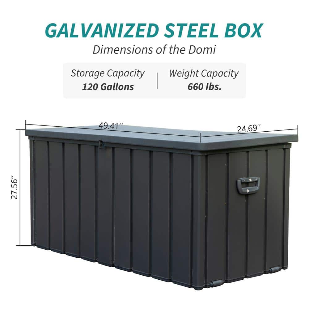 120 Gal. Louvered Deck Box - Hercitys
