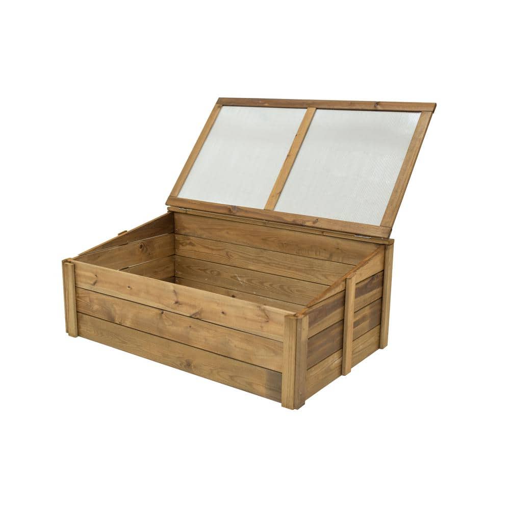 39.4 in.W x 23.6 in. D x 15.4 in. H Wooden Cold Frame - Hercitys