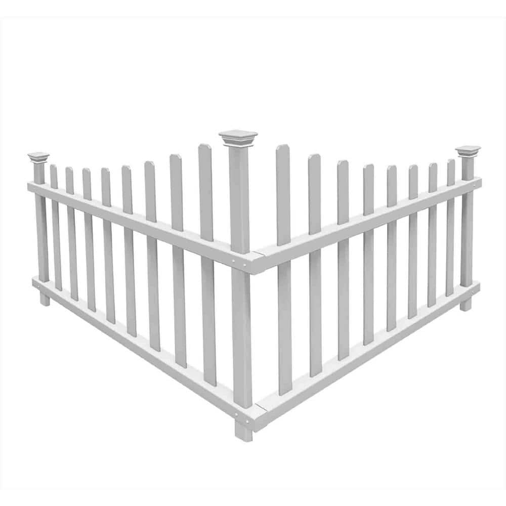 30 in. H x 40 in. L Vinyl Garden Fence (2-Panels) - Hercitys