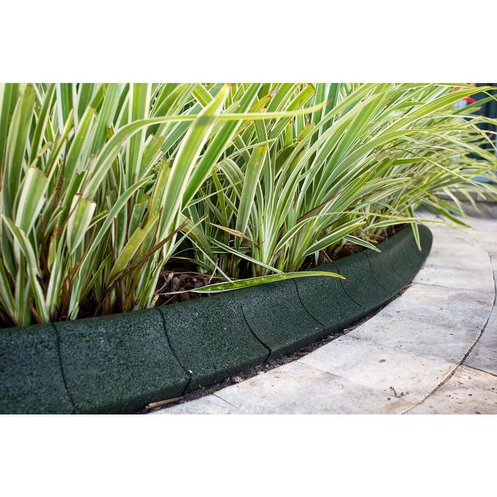 4 ft. Black Rubber Curb Landscape Edging (4-Pack) - Hercitys
