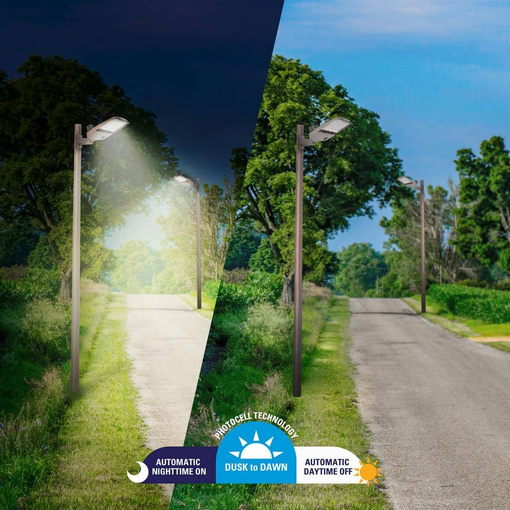 450-Watt Equivalent Integrated LED, Bronze Area Light Large, 18000 Lumens - Hercitys