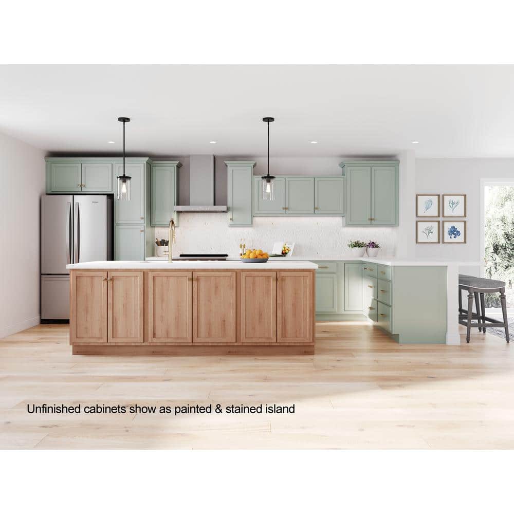 18 in. W x 12 in. D x 36 in. H Assembled Wall Kitchen Cabinet in Unfinished with Recessed Panel - Hercitys