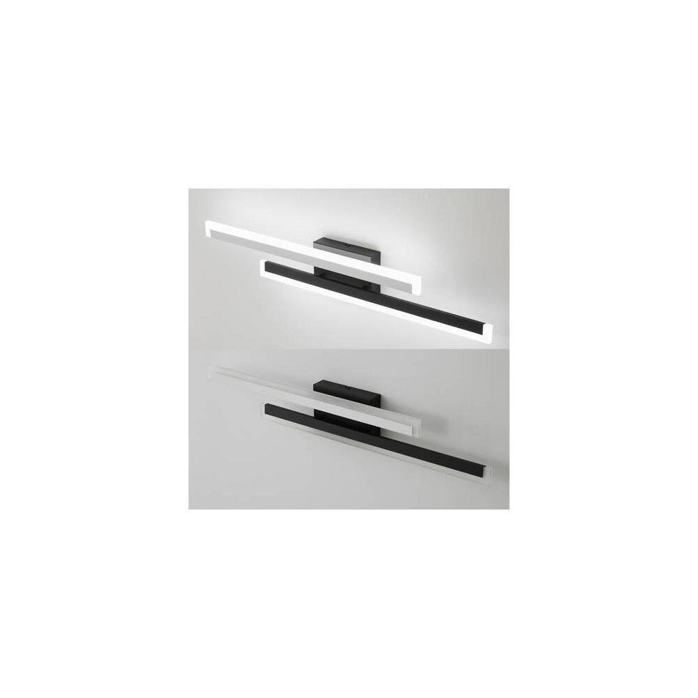 33.46 in. 1-Light Black White Semi-Flush Mount Ceiling Light LED Vanity Lighting with No Dimmer Switch (No Bulbs) - Hercitys