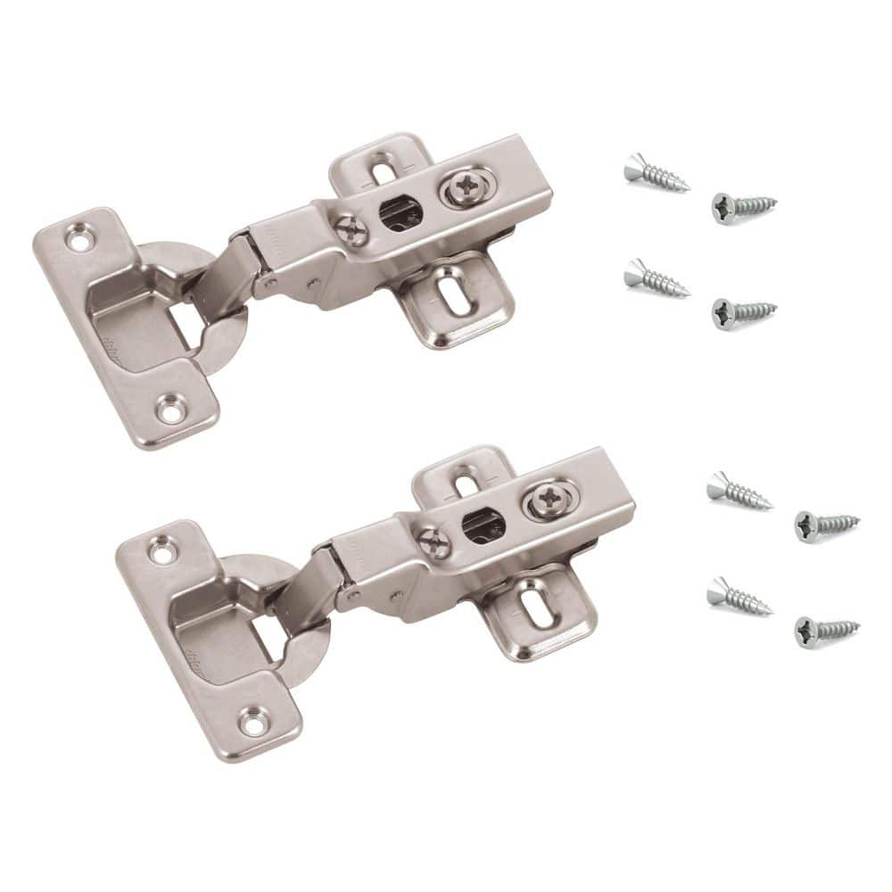 (2-Pack) Clip Series 35 mm Spring Closing Half Overlay for Frameless Cabinet Hinge - Hercitys