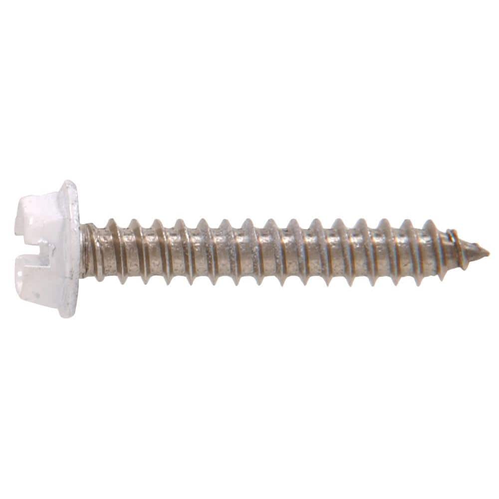 #8 1 in. Slotted Hex-Head Sheet Metal Screws (20-Pack) - Hercitys