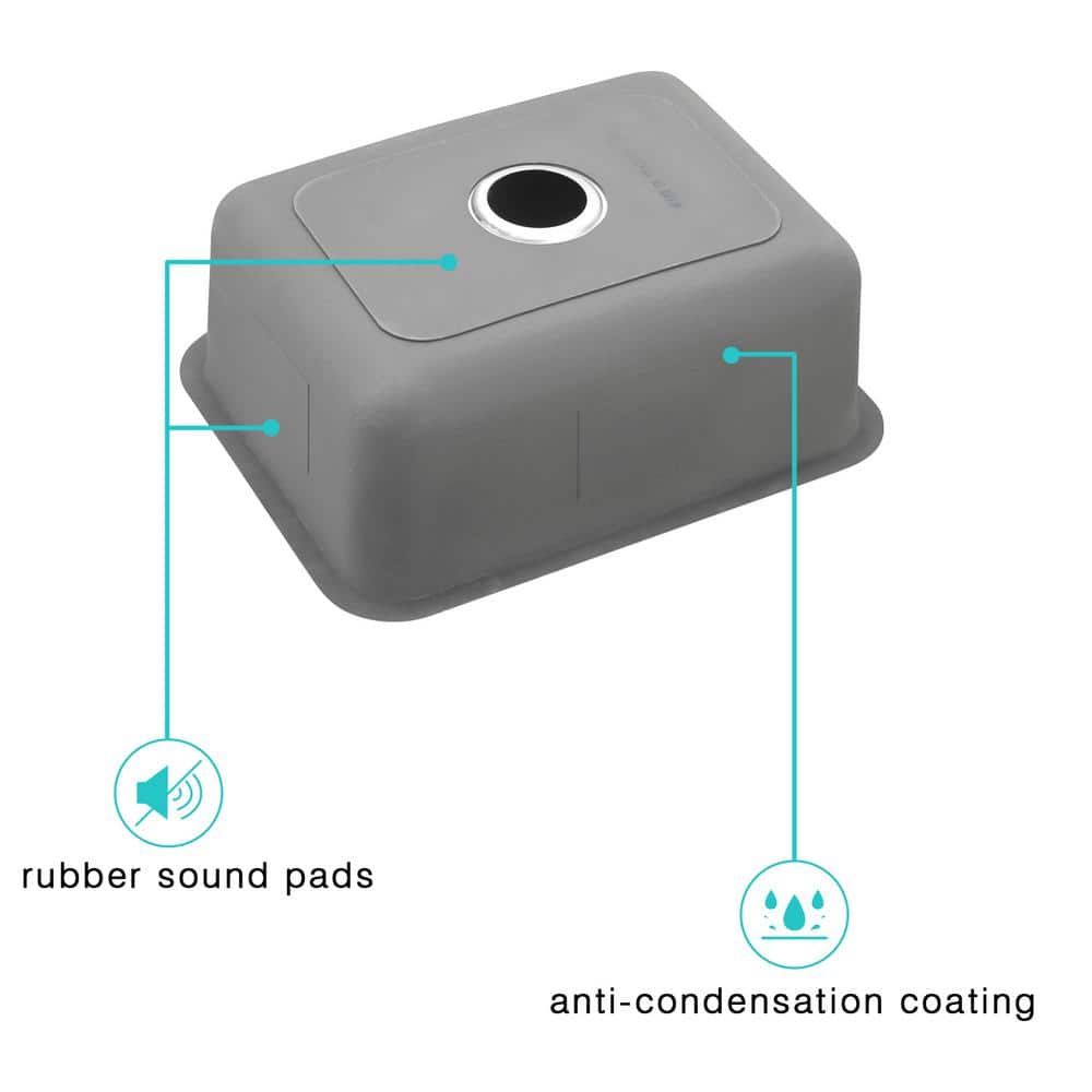 16-Gauge Stainless Steel 23 in. Single Bowl Undermount Kitchen Sink with Bottom Grid - Hercitys