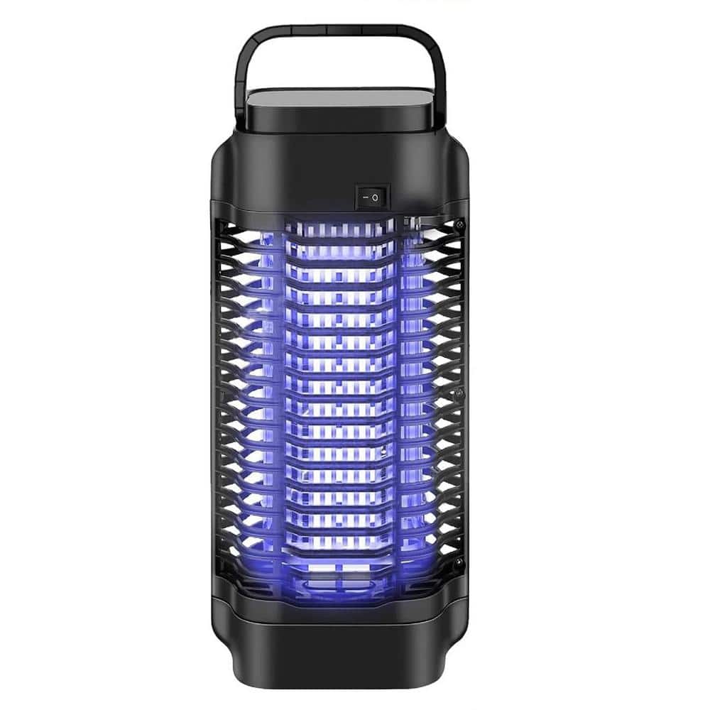 18-Watt Electronic Indoor/Outdoor Mosquito Repellent Electric Mosquito Zapper with Metal Mesh Insect Fly Trap, Black - Hercitys