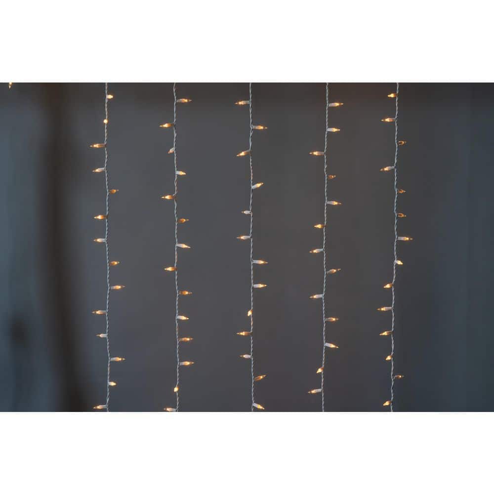 100-Light Clear With White Wire String to String Mini Light Set (Set of 24) - Hercitys