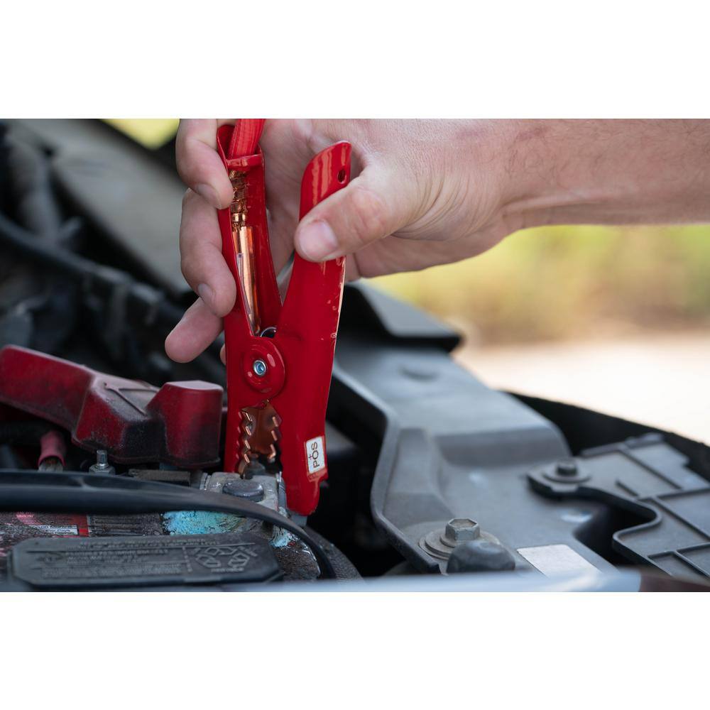 16 ft. 4-Gauge 400 Amp Red Booster Cables - Hercitys