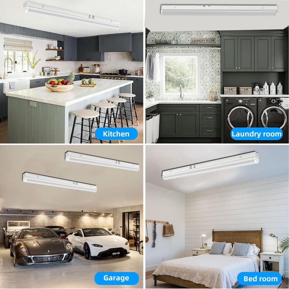 40.55 in. x 2.76 in. LED Linear Light 3500K/4000K/5000k 35W/40W/45W Selectable, 5400 Lumen, ETL, Flush Mount - Hercitys