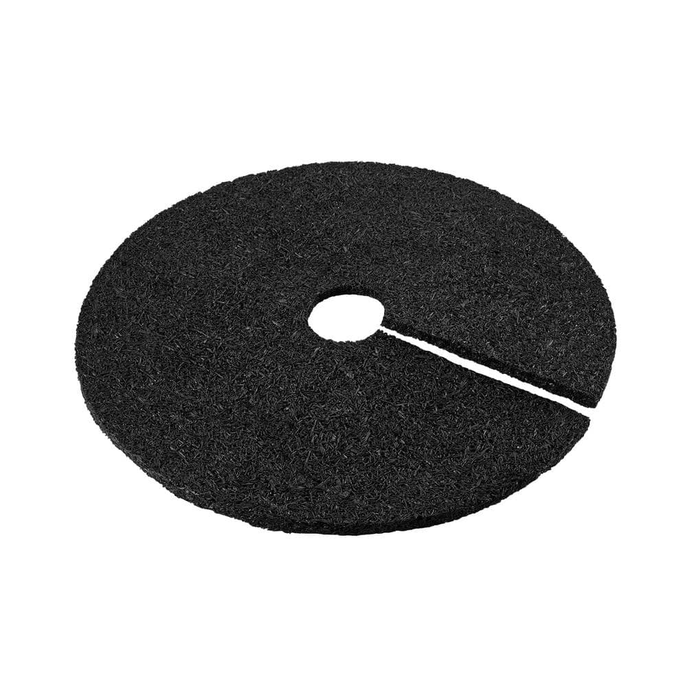 24 in. Black Recycled Rubber Tree Ring (3-Pack) - Hercitys
