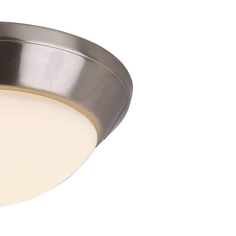 16 in. 1-Light Brushed Nickel LED Flush Mount - Hercitys