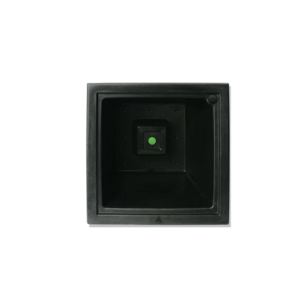 16 in. W x 16.3 in. H Black Covington Polyethylene Plastic Self-Watering Planter - Hercitys