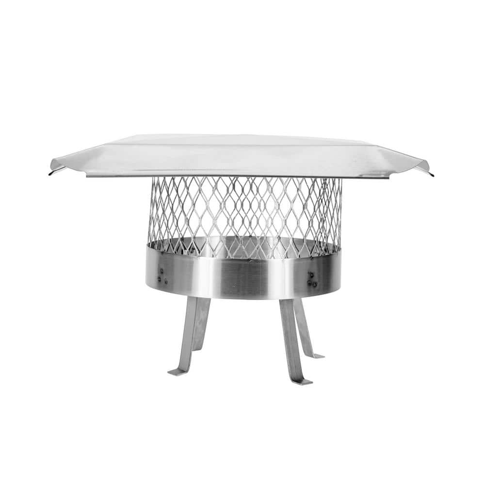 12 in. Round Slip-In Welded Leg Single Flue Chimney Cap in Stainless Steel - Hercitys