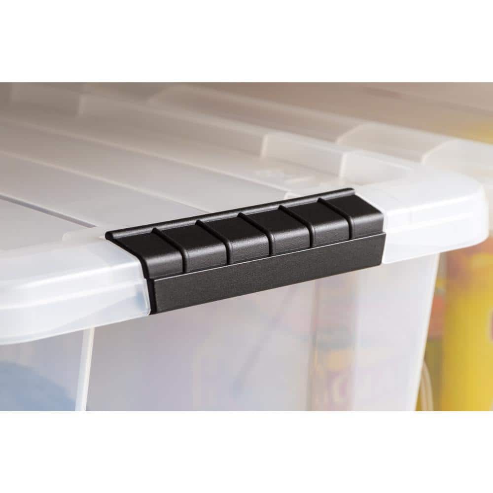 20.5 Qt./19.4 Gal. Buckled Clear Box, Clear (6-Pack) - Hercitys