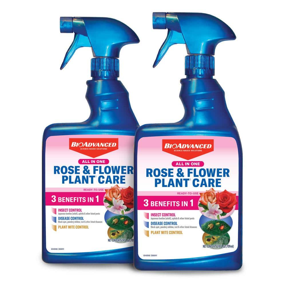24 oz. All-In-One Rose and Flower Plant Spray Insect Killer Ready To Use (2-Pack) - Hercitys