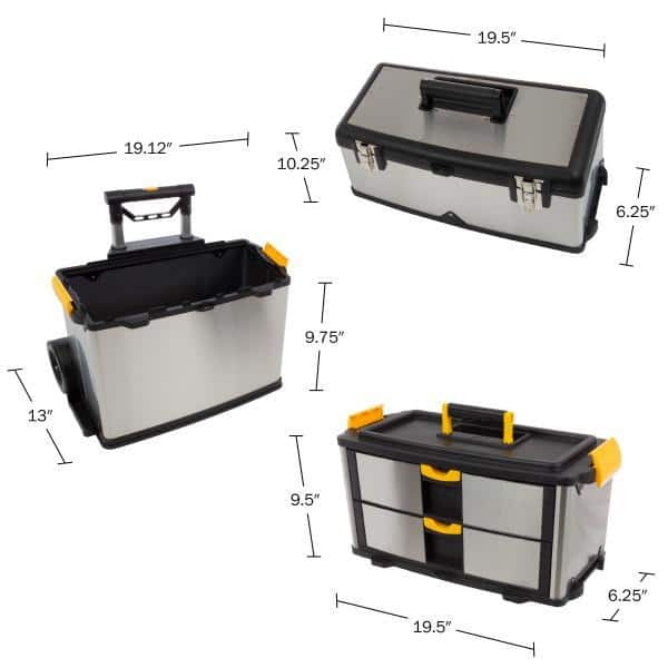25 in. 2-Drawer Massive and Mobile Tool Box - Hercitys